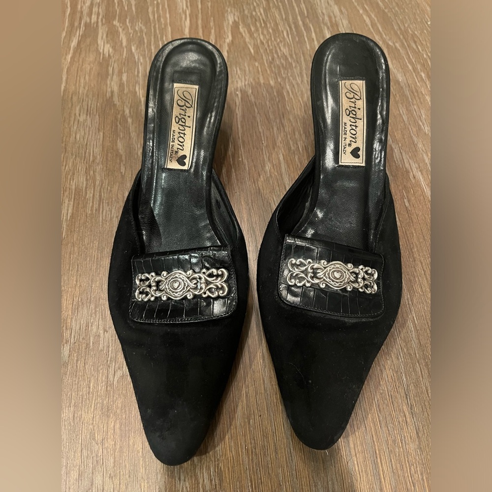 Brighton | Black Heels  | Silver Embellishment